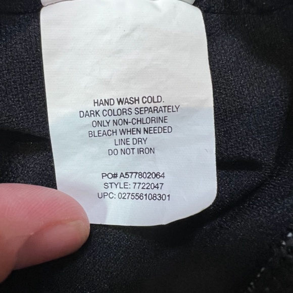 Speedo Women’s Black Gray Heather V Neck One Piece Swimsuit Size 14 - Picture 8 of 9